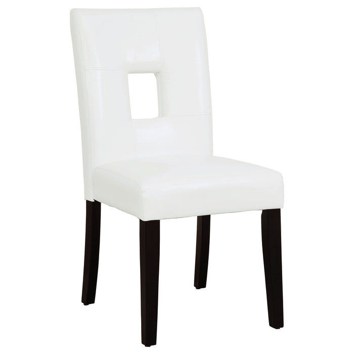 Coaster Shannon Open Back Upholstered Dining Chairs White (Set of 2) Black