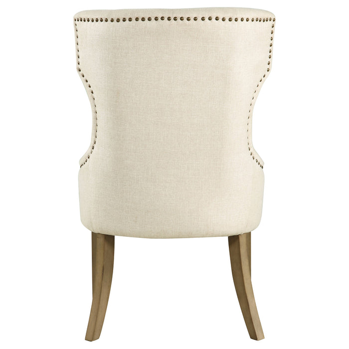 Coaster Baney Tufted Upholstered Dining Chair Beige Grey