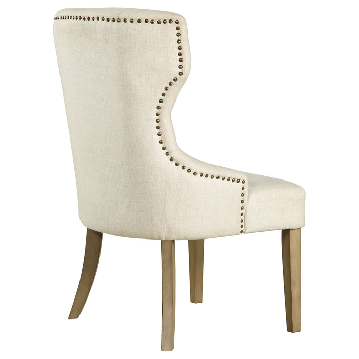 Coaster Baney Tufted Upholstered Dining Chair Beige Grey