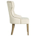 Coaster Baney Tufted Upholstered Dining Chair Beige Grey