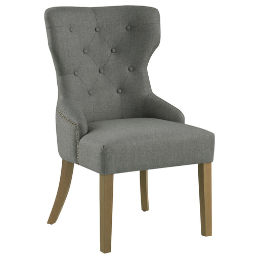 Coaster Baney Tufted Upholstered Dining Chair Beige Grey