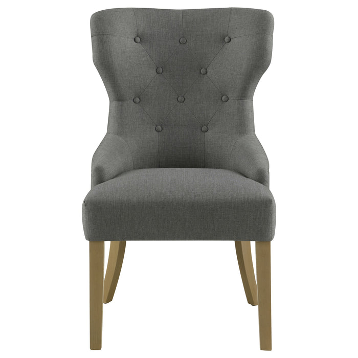 Coaster Baney Tufted Upholstered Dining Chair Beige Grey