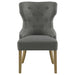 Coaster Baney Tufted Upholstered Dining Chair Beige Grey