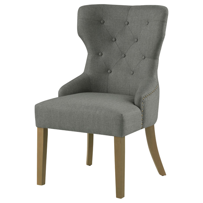 Coaster Baney Tufted Upholstered Dining Chair Beige Grey