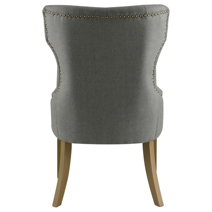 Coaster Baney Tufted Upholstered Dining Chair Beige Grey