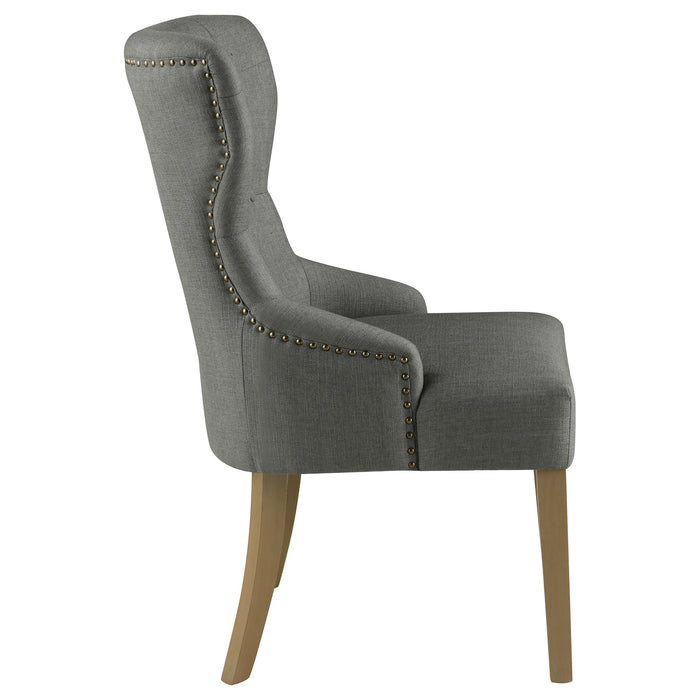 Coaster Baney Tufted Upholstered Dining Chair Beige Grey