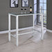 Coaster Tolbert Bar Table with Glass Top Chrome Default Title