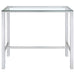 Coaster Tolbert Bar Table with Glass Top Chrome Default Title