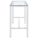 Coaster Tolbert Bar Table with Glass Top Chrome Default Title