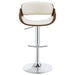 Coaster Dana Adjustable Bar Stool Black and Chrome White