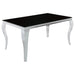 Coaster Carone Rectangular Dining Table Chrome and Black Default Title