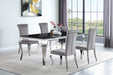 Coaster Betty Upholstered Side Chairs Grey and Chrome (Set of 4) Default Title