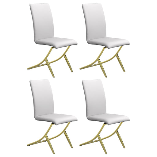 Coaster Carmelia Upholstered Side Chairs White (Set of 4) White