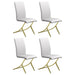 Coaster Carmelia Upholstered Side Chairs White (Set of 4) White