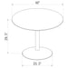 Coaster Lowry Round Dining Table White Default Title