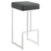 Coaster Gervase Square Bar Stool Grey and Chrome Standard