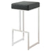 Coaster Gervase Square Bar Stool Black and Chrome Standard