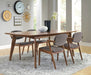 Coaster Malone Dining Room Set Dark Walnut and Brown Set of 5