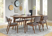 Coaster Malone Dining Room Set Dark Walnut and Brown Set of 7