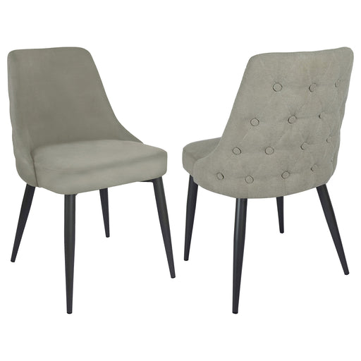 Coaster Cosmo Upholstered Curved Back Side Chairs (Set of 2) Grey