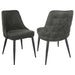 Coaster Cosmo Upholstered Curved Back Side Chairs (Set of 2) Dark Grey