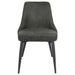 Coaster Cosmo Upholstered Curved Back Side Chairs (Set of 2) Dark Grey