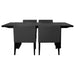 Coaster Catherine Double Pedestal Dining Table Set Charcoal Grey and Black Set of 5