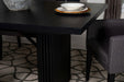 Coaster Catherine Rectangular Double Pedestal Dining Table Black Default Title