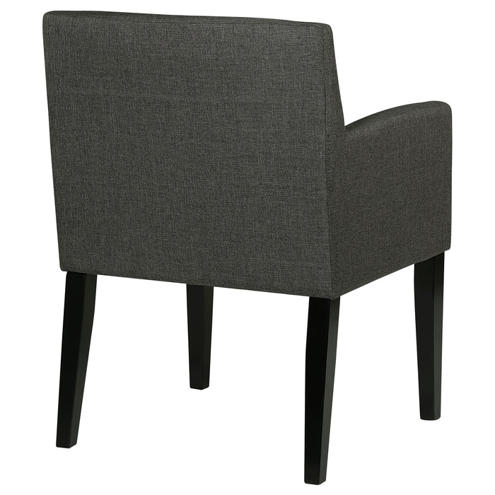 Coaster Catherine Upholstered Dining Arm Chair Charcoal Grey and Black (Set of 2) Default Title