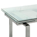 Coaster Wexford Glass Top Dining Table with Extension Leaves Chrome Default Title