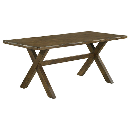 Coaster Alston X-shaped Dining Table Knotty Nutmeg Default Title