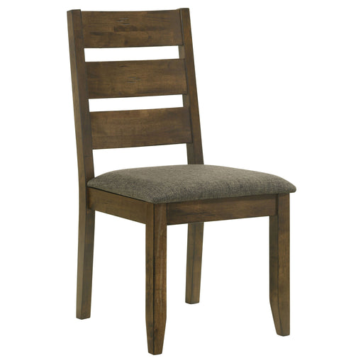 Coaster Alston Ladder Back Dining Side Chairs Knotty Nutmeg and Brown (Set of 2) Default Title