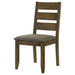 Coaster Alston Ladder Back Dining Side Chairs Knotty Nutmeg and Brown (Set of 2) Default Title