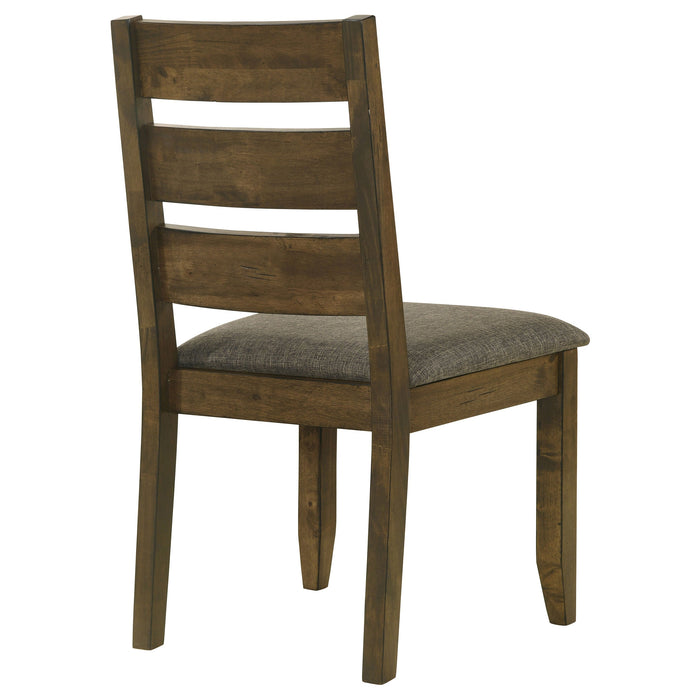 Coaster Alston Ladder Back Dining Side Chairs Knotty Nutmeg and Brown (Set of 2) Default Title