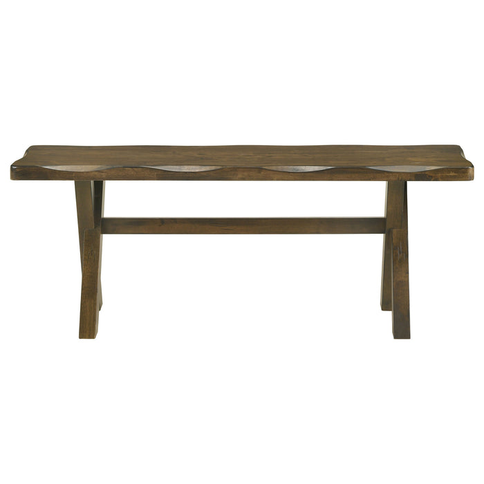 Coaster Alston X-shaped Dining Bench Knotty Nutmeg Default Title