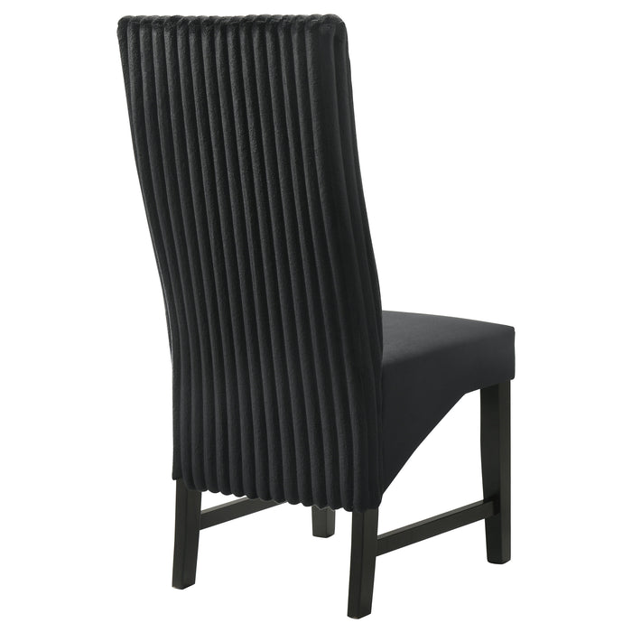 Barrand Upholstered Dining Side Chair Black (Set of 2)