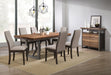 Coaster Spring Creek Dining Room Set Natural Walnut and Chocolate Brown Set of 7