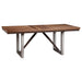 Coaster Spring Creek Dining Table with Extension Leaf Natural Walnut Default Title