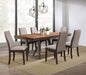 Coaster Spring Creek Dining Table with Extension Leaf Natural Walnut Default Title