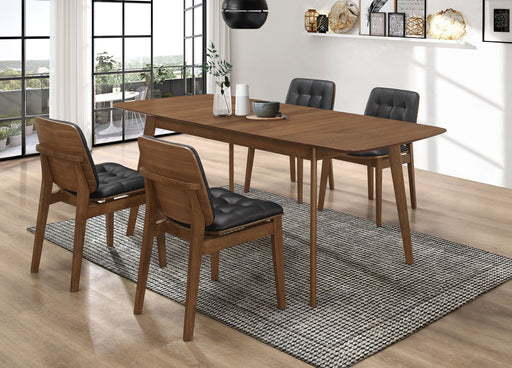 Coaster Redbridge Rectangular Dining Set Natural Walnut Set of 5