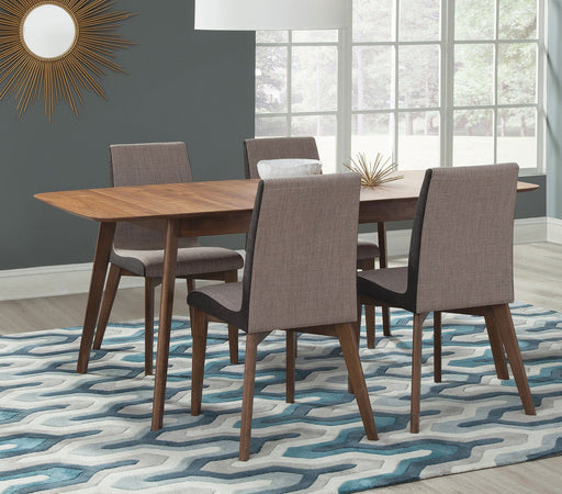 Coaster Redbridge Dining Room Set Natural Walnut and Grey Set of 5