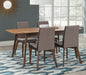 Coaster Redbridge Dining Room Set Natural Walnut and Grey Set of 5