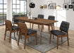 Coaster Redbridge Rectangular Dining Set Natural Walnut Set of 7