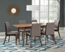 Coaster Redbridge Dining Room Set Natural Walnut and Grey Set of 7