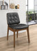 Coaster Redbridge Tufted Back Side Chairs Natural Walnut and Black (Set of 2) Default Title