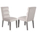 Coaster Carla Upholstered Dining Side Chair Stone (Set of 2) Beige