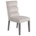 Coaster Carla Upholstered Dining Side Chair Stone (Set of 2) Grey