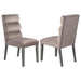 Coaster Carla Upholstered Dining Side Chair Stone (Set of 2) Grey