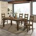 Coaster Coleman Rectangular Dining Set Rustic Golden Brown Set of 5