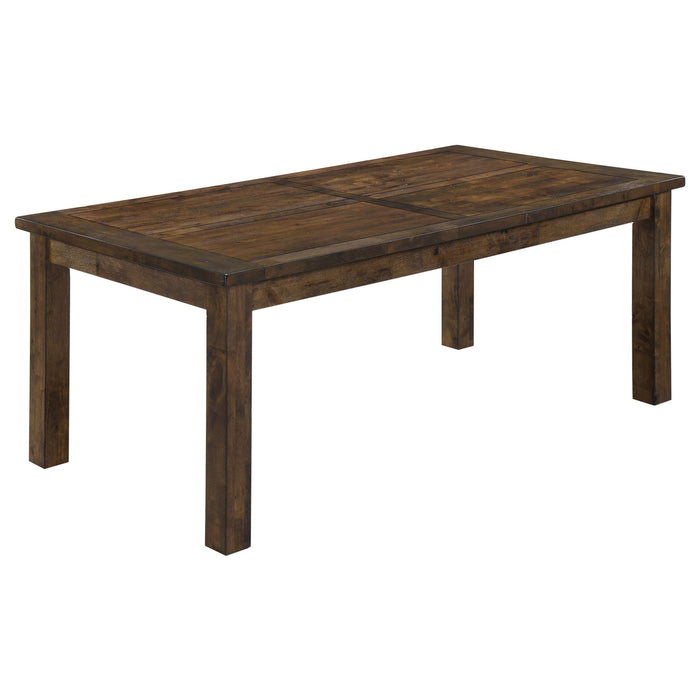 Coaster Coleman Rectangular Dining Set Rustic Golden Brown Set of 7